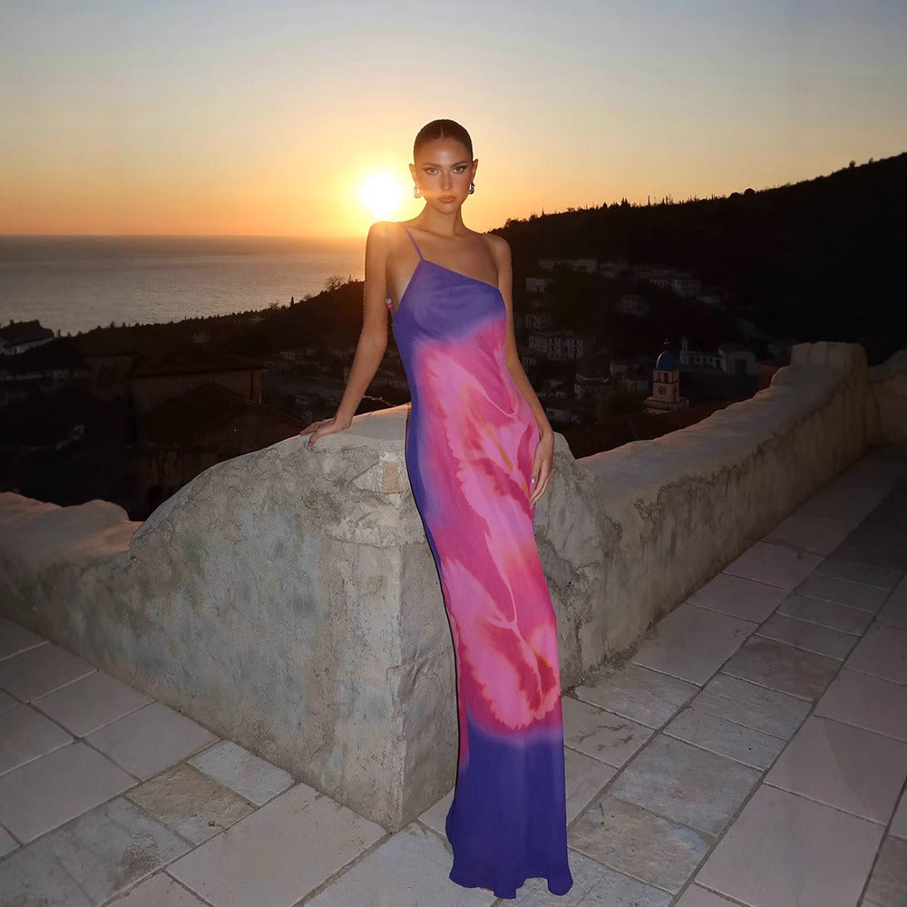 Elodie Backless Printed Maxi Dress