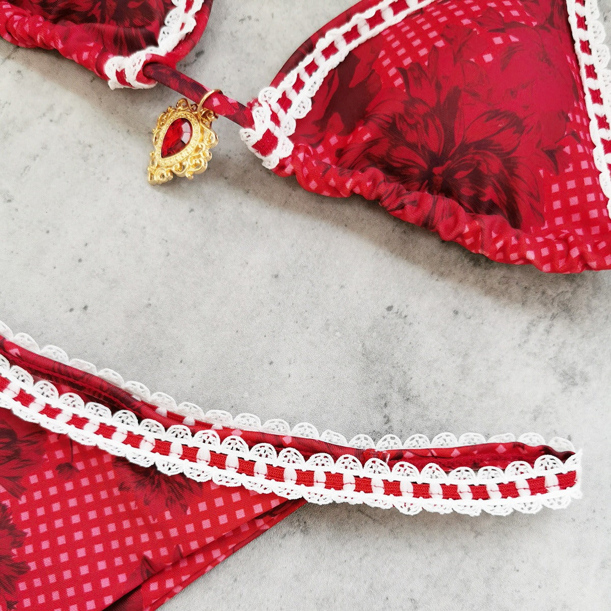 Dalia Crochet Trim Bikini Set
