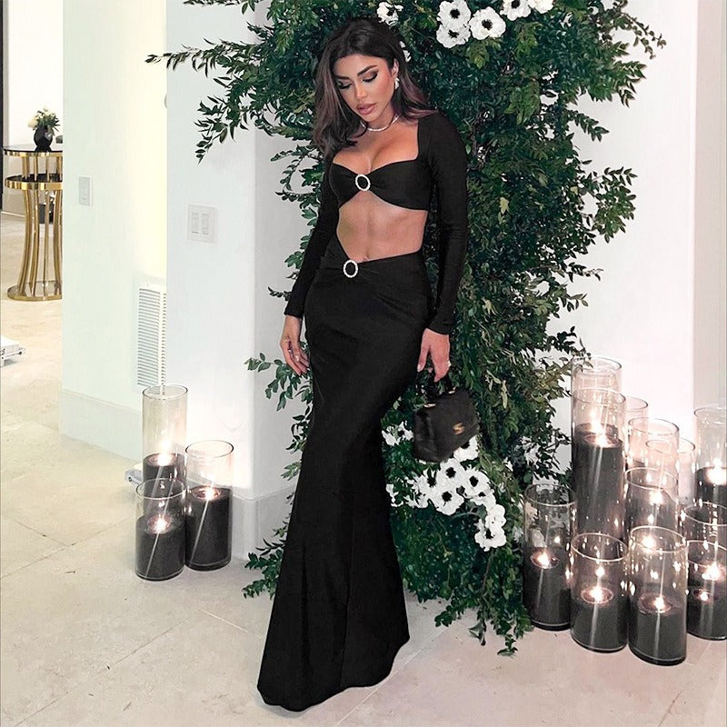 Alviana Ring Cut-Out Maxi Set