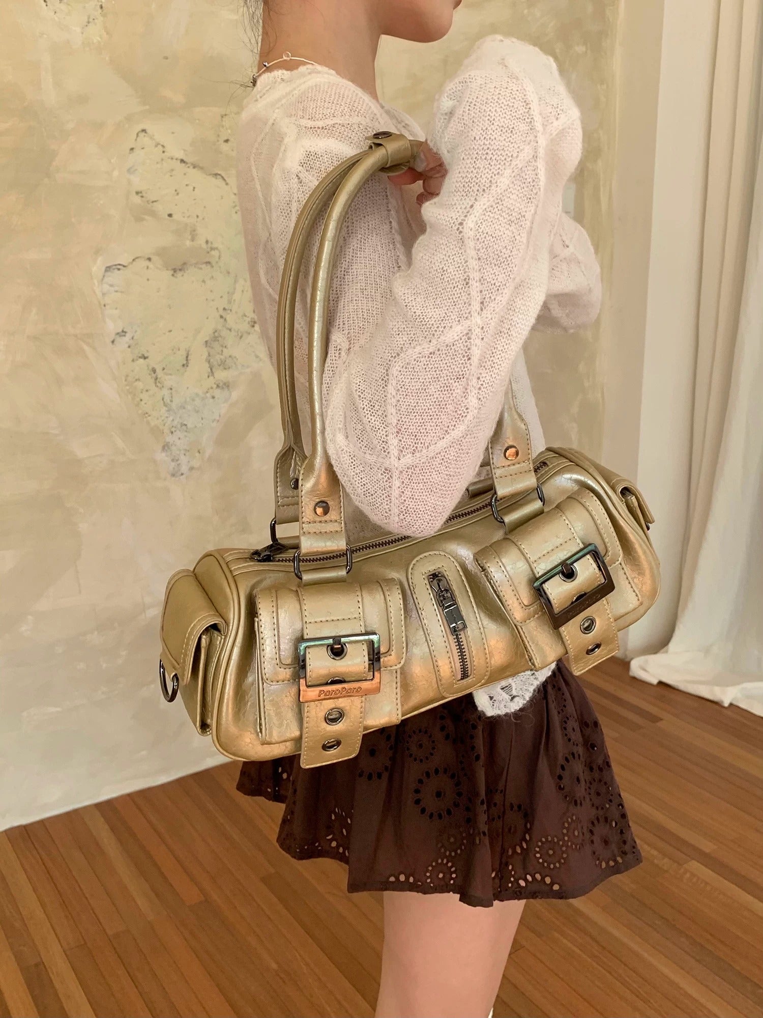 Nola Vintage Y2K Boston Shoulder Bag