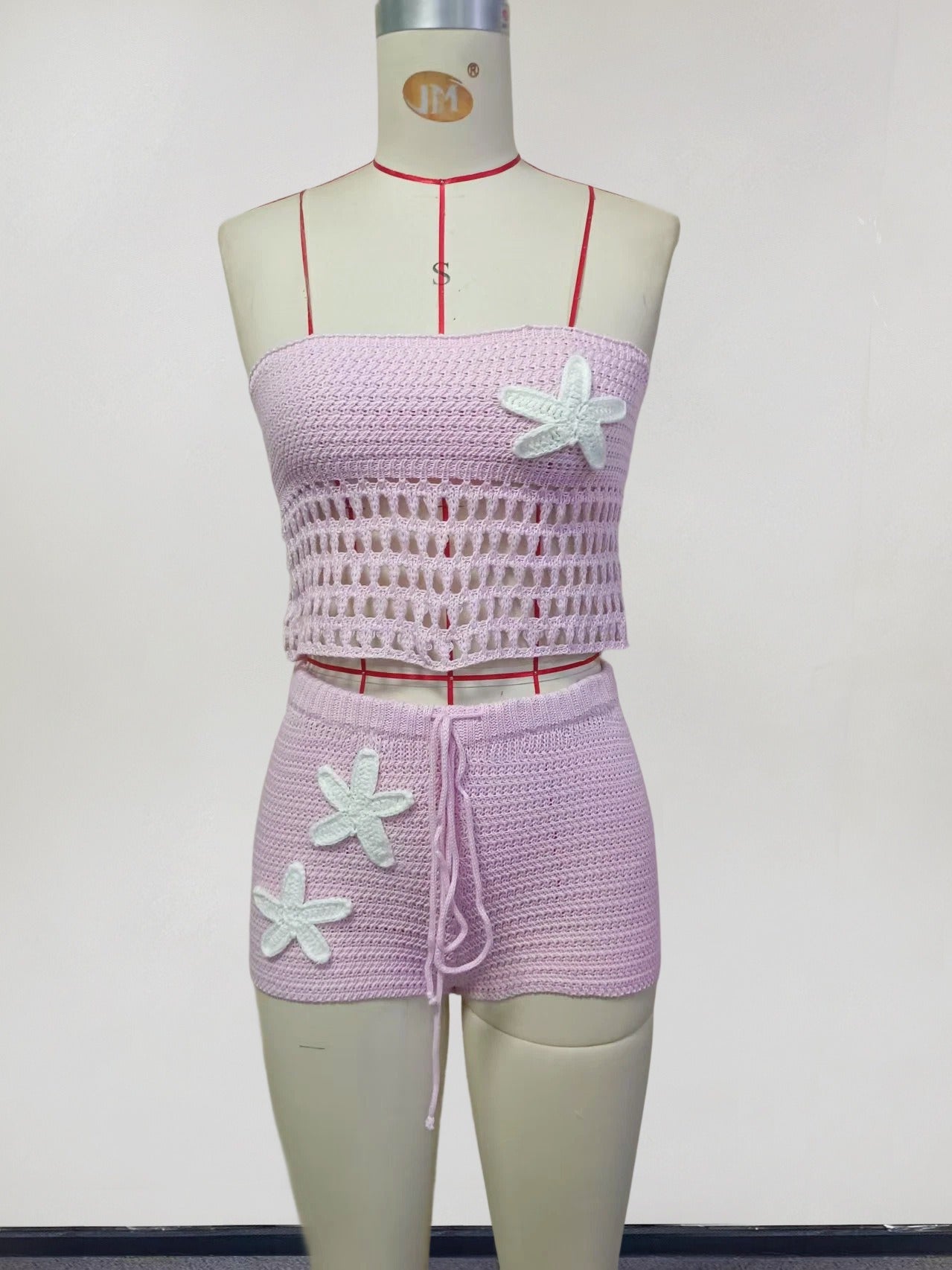 Cosette Starfish Crochet Shorts Set