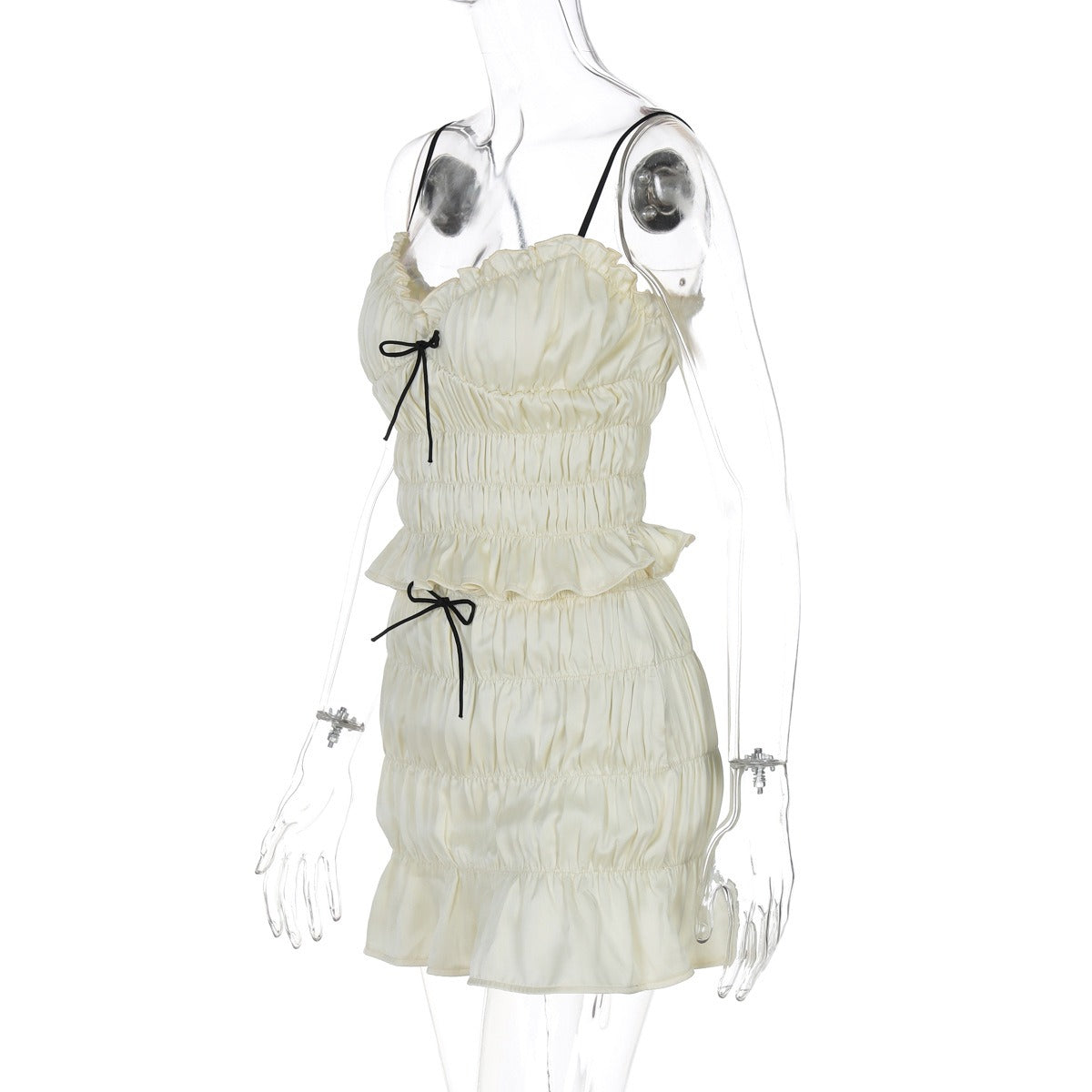 Amelia Ruched Bow Detail Skirt Set