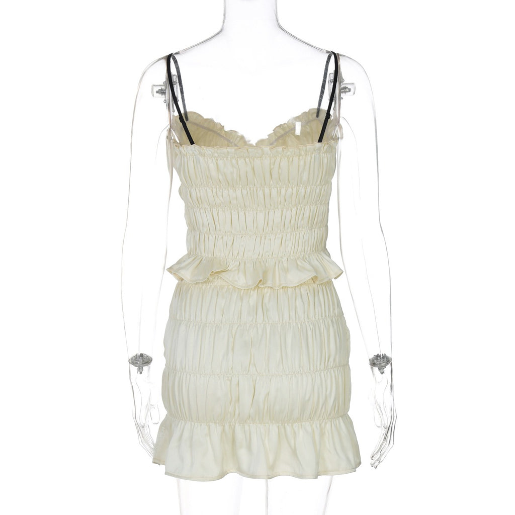 Amelia Ruched Bow Detail Skirt Set