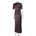 Melora Lace Trim Floral Midi Dress