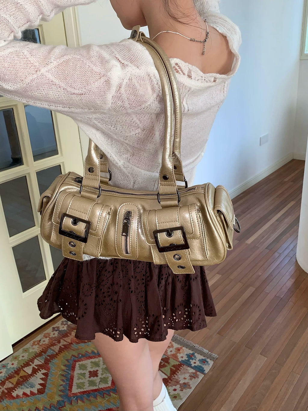 Nola Vintage Y2K Boston Shoulder Bag