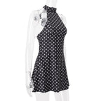 Stassie Polka Dot Halter Mini Dress