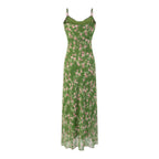 Olya Olive Floral Slip Maxi Dress