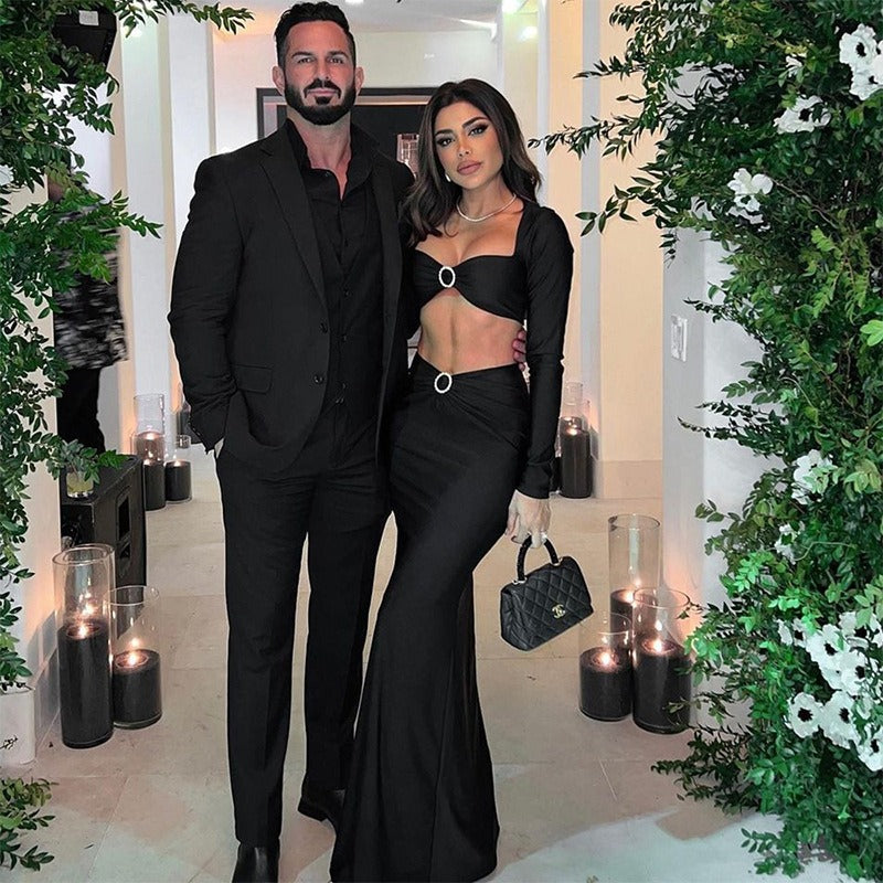 Alviana Ring Cut-Out Maxi Set