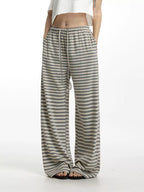 Yvette Striped Wide-Leg Drawstring Pants