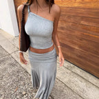 Giulia One-Shoulder Skirt Set
