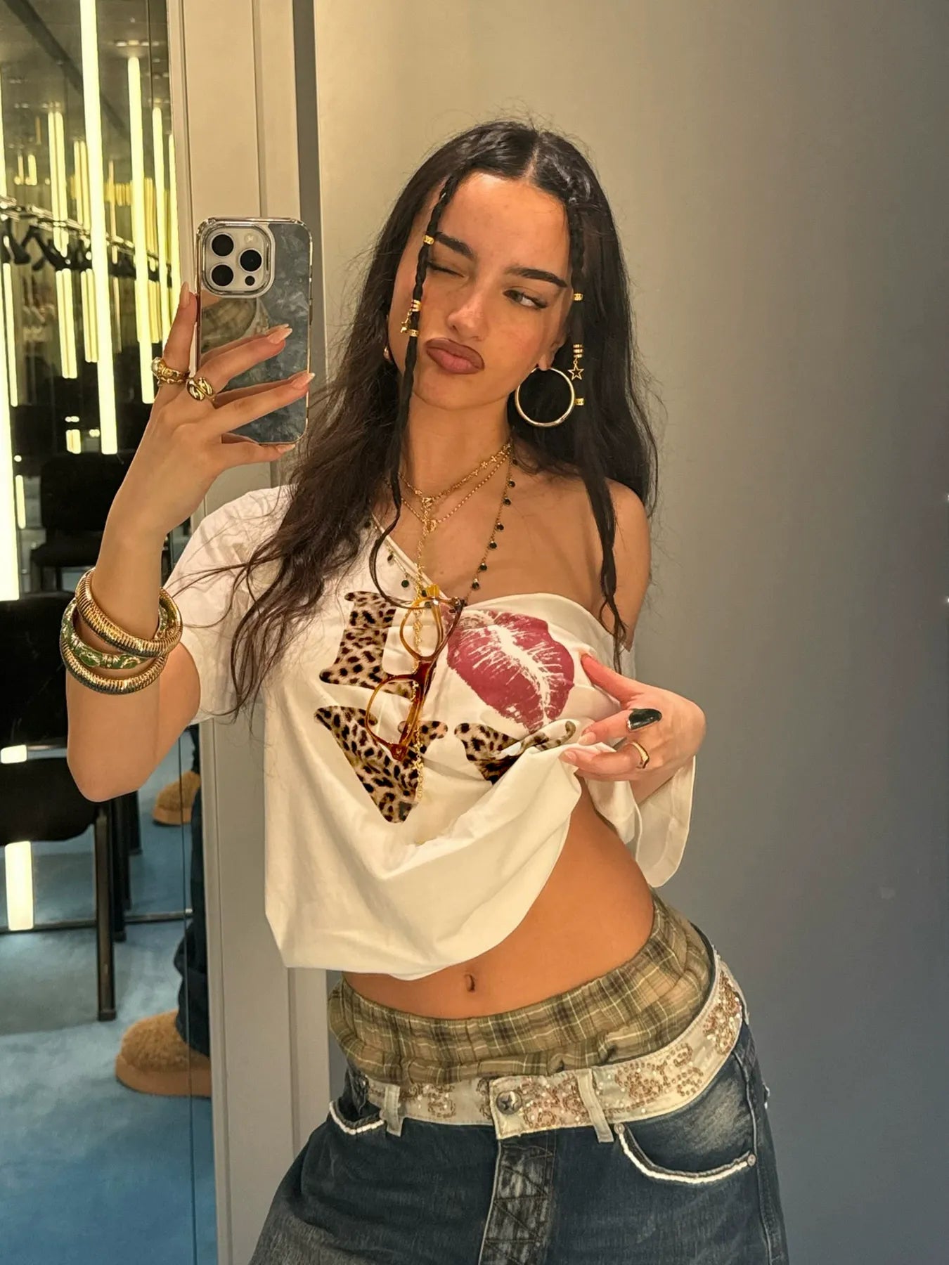 LOVE Leopard Lips Graphic Tee