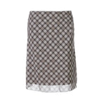 Karina Plaid Lace Trim Two-Piece Skirt Set