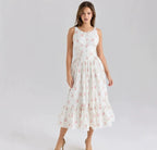 Aela Floral Corset Midi Dress