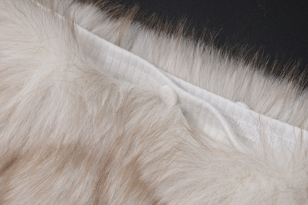 Faux Fur Trim Off-Shoulder Top