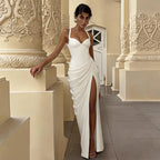 Soleil Ruched Bustier Maxi Dress