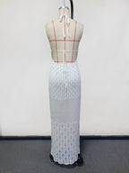 Sabine Crochet Halter Maxi Dress
