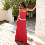 Ysena Sequin Waist Maxi Dress