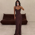 Soleil Ruched Bustier Maxi Dress
