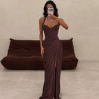 Soleil Ruched Bustier Maxi Dress