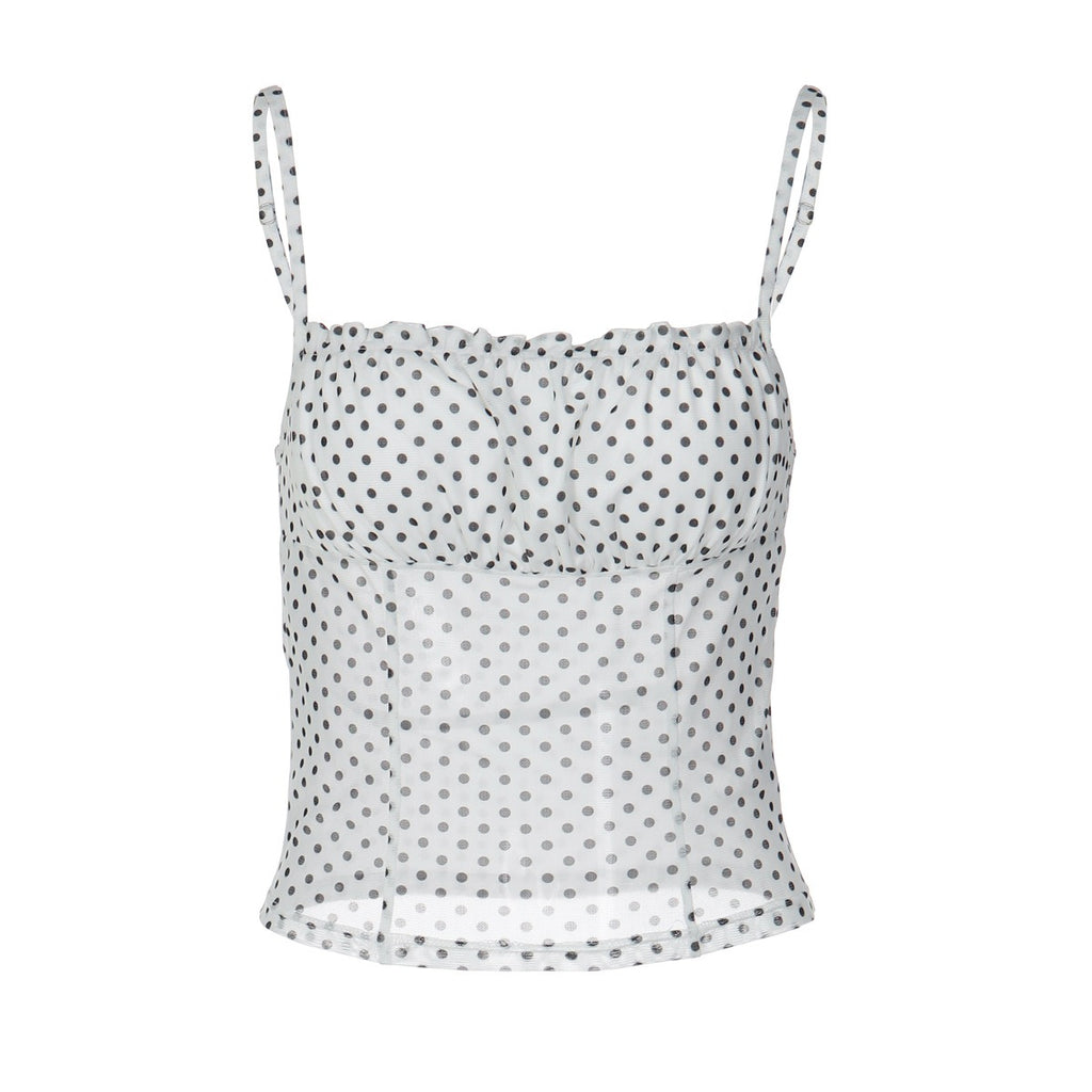 Paloma Polka Dot Mesh Cami Top