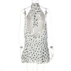 Monique Polka Dot Halter Mini Dress
