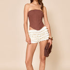 Tiered Ruffle Micro Shorts