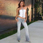 Yasmin Sequin Trim Halter Tube Top