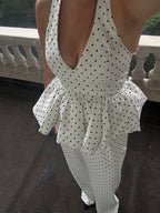 Elina Polka Dot Pants Set