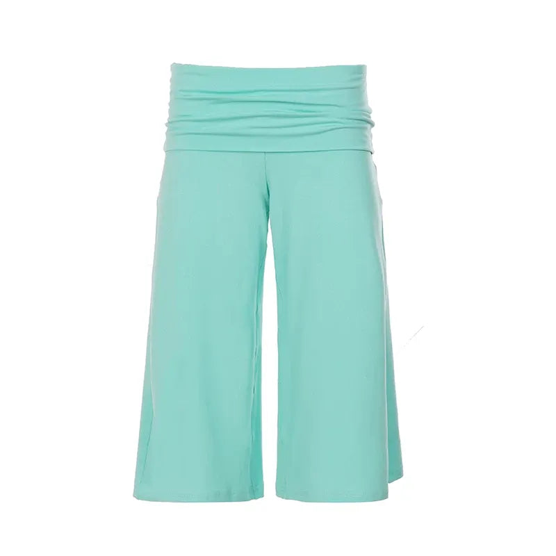 Zelia High-Waist Wide-Leg Capri Pants