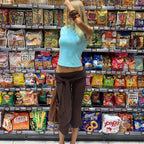 Lily Draped Flare Capri Pants