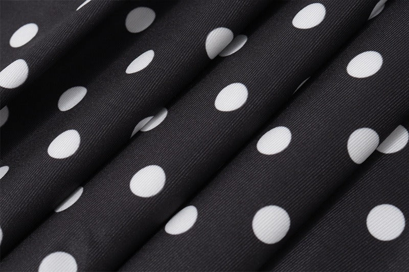 Stassie Polka Dot Halter Mini Dress