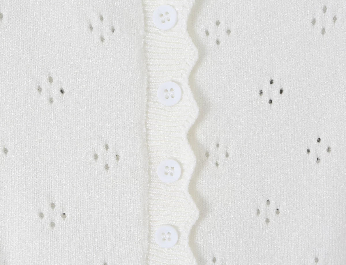 Hattie Eyelet Knit Top & Mini Skirt Set