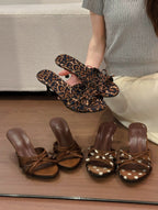 Veronica Bow-Detail Heeled Mules