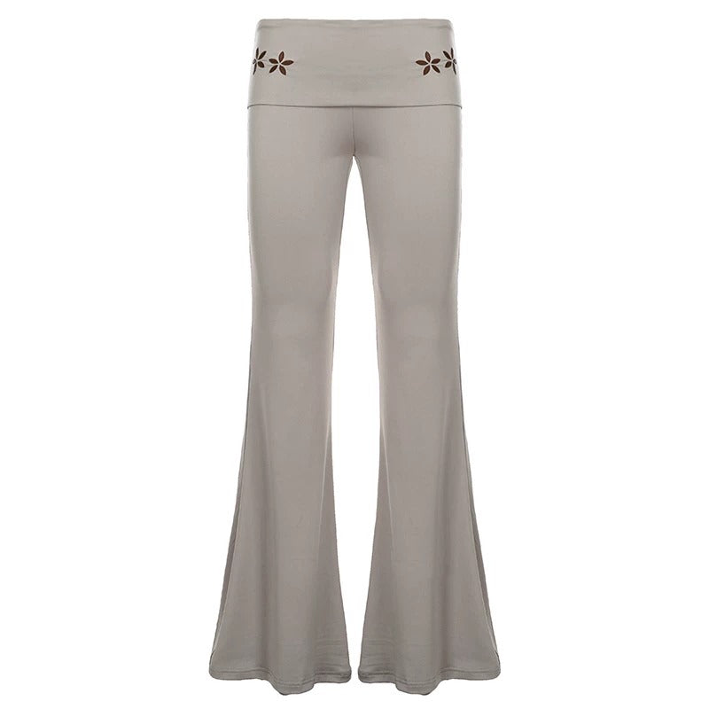 Primrose Floral Embroidered Flare Pants