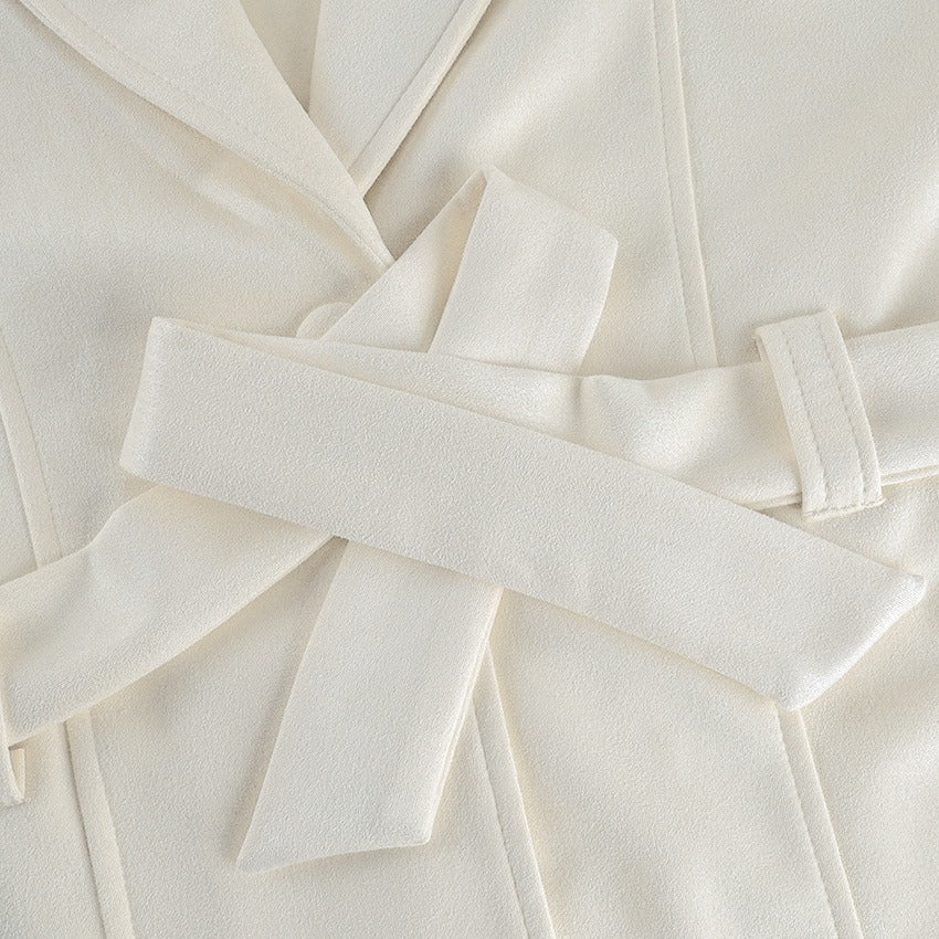 Kaia Belted Shawl Collar Blazer Jacket