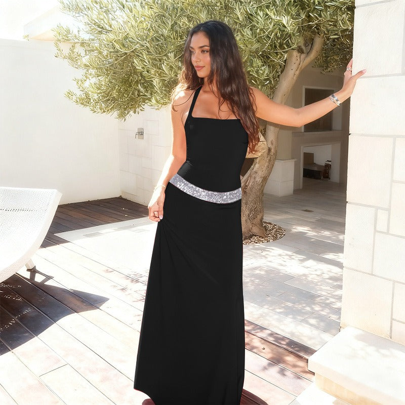 Ysena Sequin Waist Maxi Dress