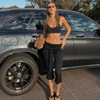 Lily Draped Flare Capri Pants