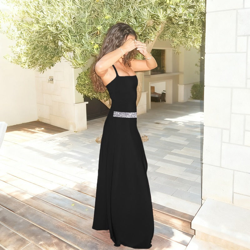 Ysena Sequin Waist Maxi Dress