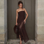 Xiu Strapless Mesh Maxi Dress