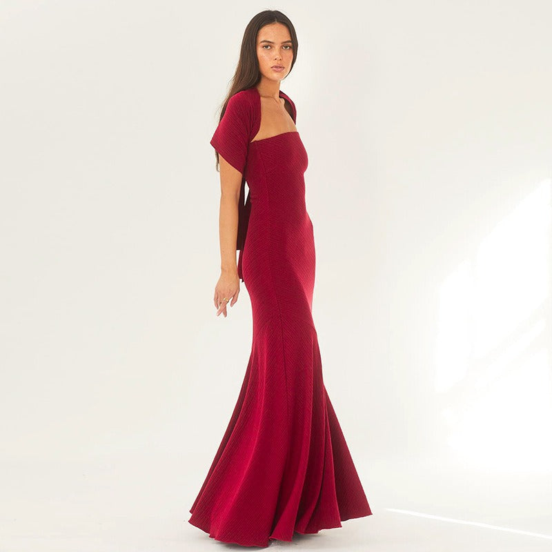 Ruela Scarf Neck Maxi Dress