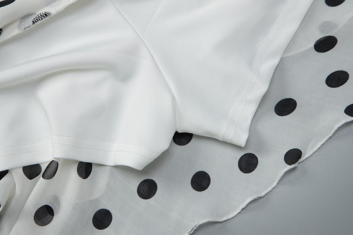 Monique Polka Dot Halter Mini Dress