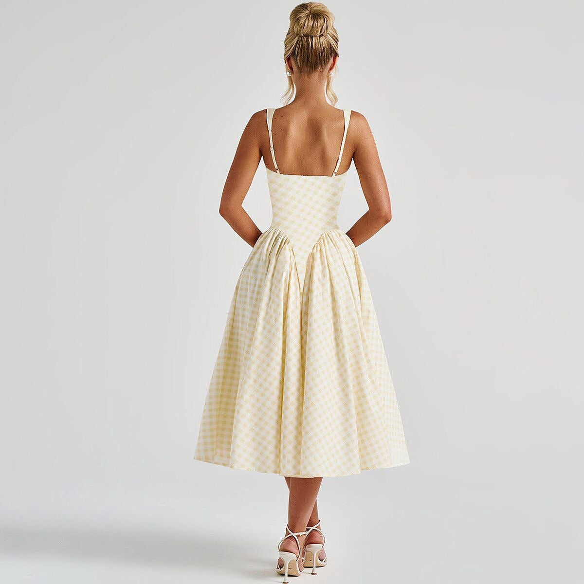 Althea Gingham Midi Dress