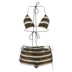 Briar Striped Tie-Front Bikini Set