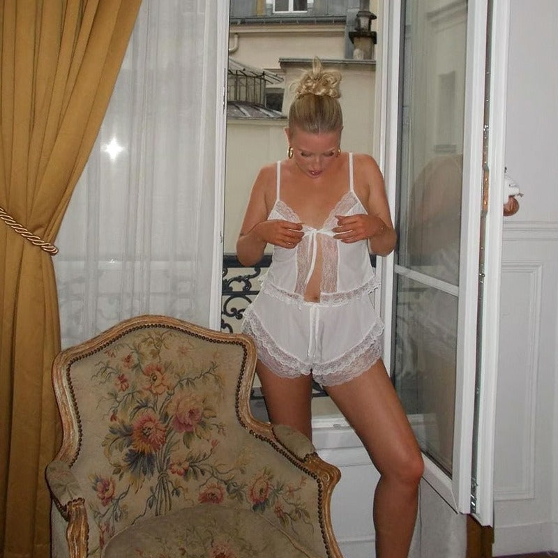 Ivera Satin Lace Cami Set