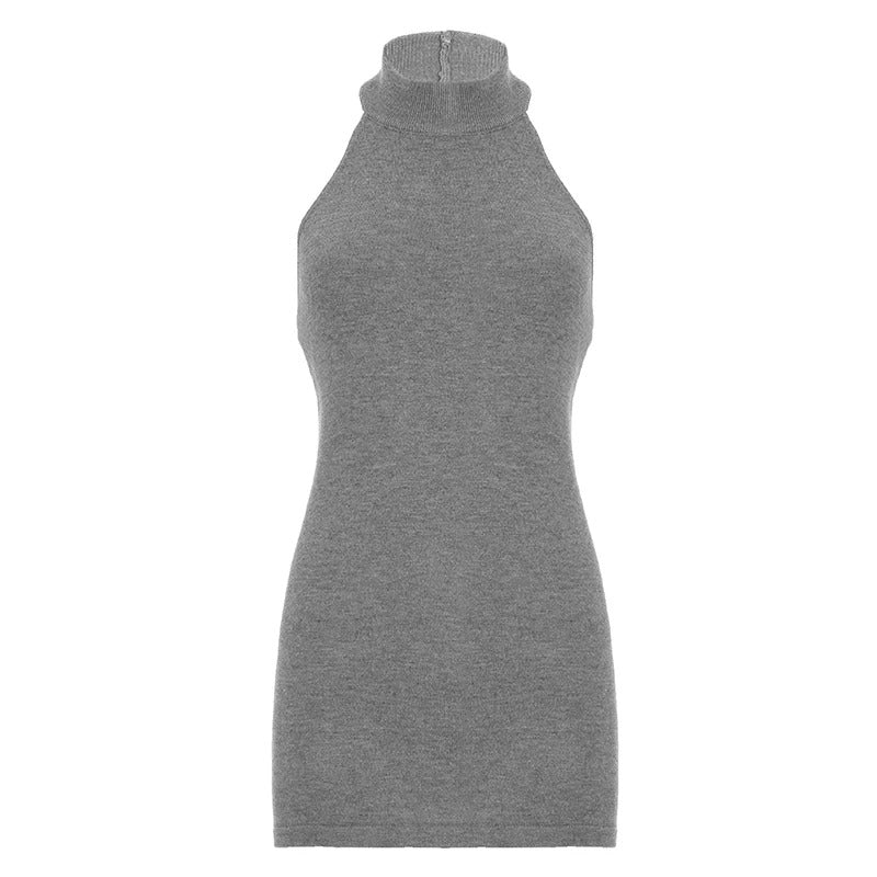 Elara Ribbed Turtleneck Mini Dress