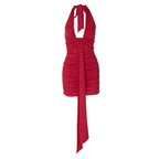 Inara Halter Ruched Mini Dress