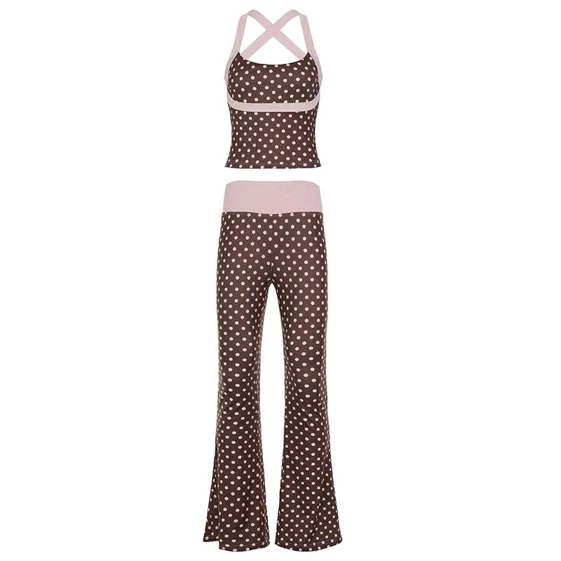 Eudora Leopard Print Flared Pants Set