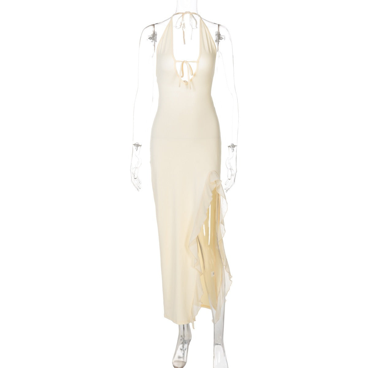 Veda Halter Slit Maxi Dress