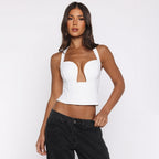 Elodie Sculpted Halter Top