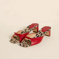 Reverie Retro Leopard Bow Mules